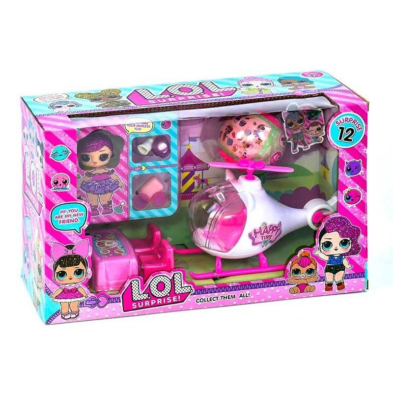 Ігровий набір LOL з ляльками, вертольотом та меблями (арт. TM928)