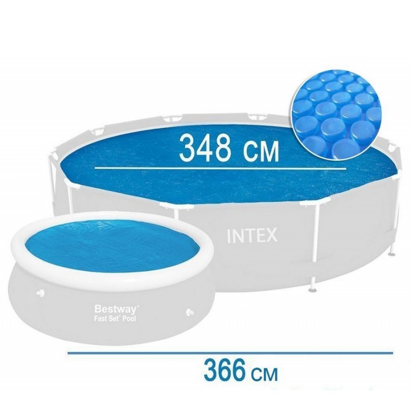 Тент для басейну 366 см, з ефектом антиохолодження (Iintex 29022)