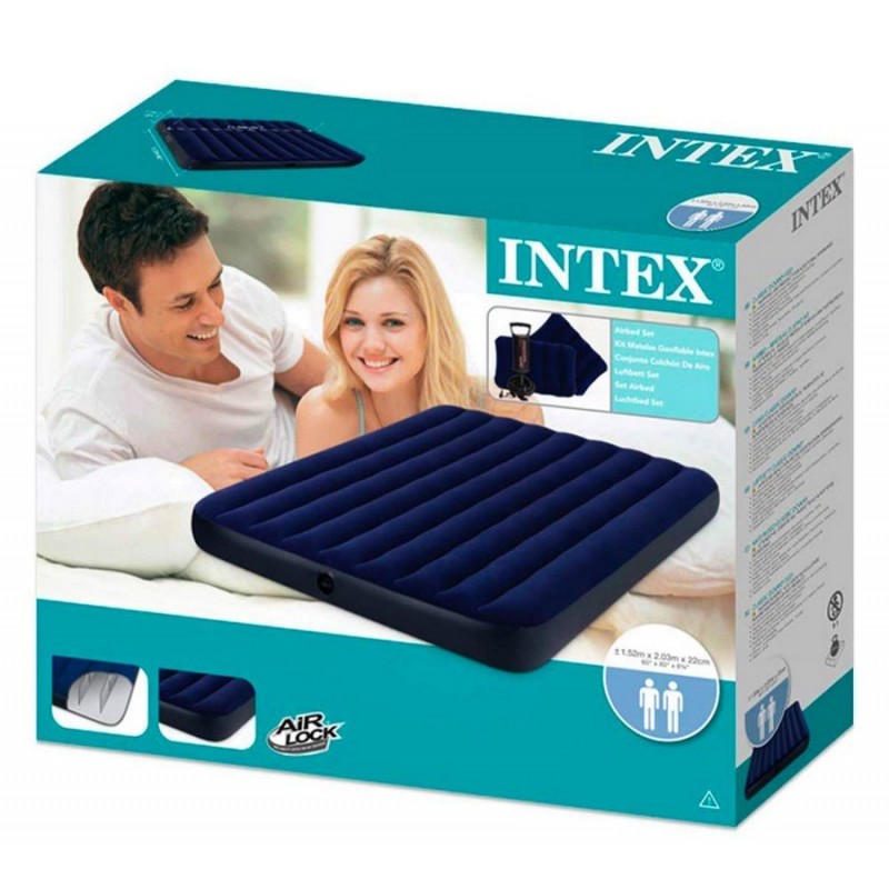 Надувний двоспальний матрац (Intex 68765)