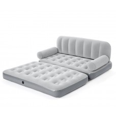 Надувной велюровый диван с электронасосом (Bestway 75073)
