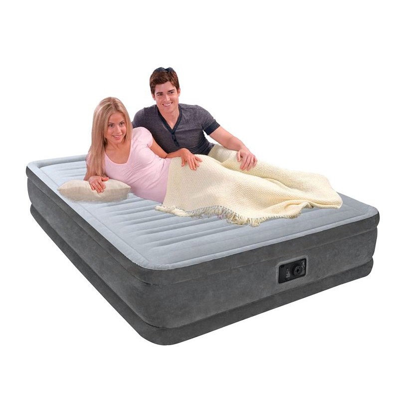 Надувне двоспальне ліжко Comfort Airbed із вбудованим електронасосом (Intex 67770)