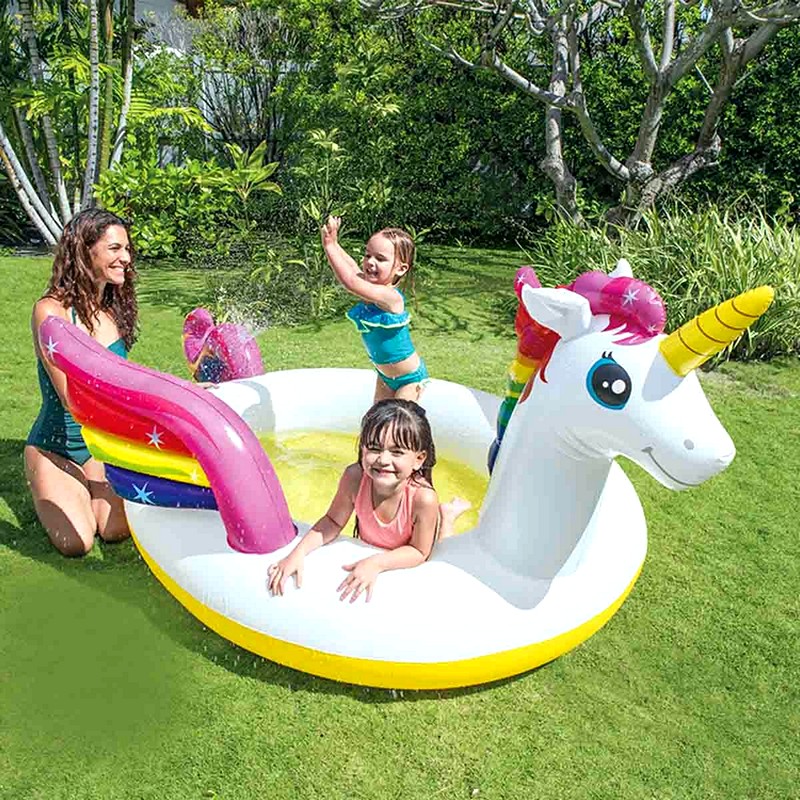 Дитячий надувний басейн "Чарівний єдиноріг" з розприскувачем (Intex 57441)
