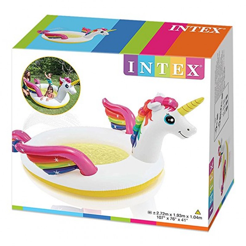 Дитячий надувний басейн "Чарівний єдиноріг" з розприскувачем (Intex 57441)