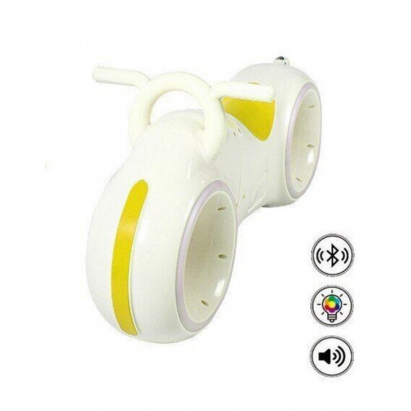 Беговел - Космо-Байк с динамиками, Bluetooth и LED-подсветкой, White/Yellow (Tilly GS-0020)