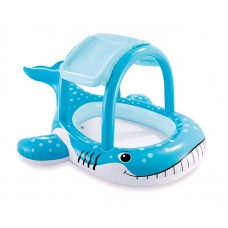 Детский надувной бассейн с навесом - Большой кит (Intex 57125)