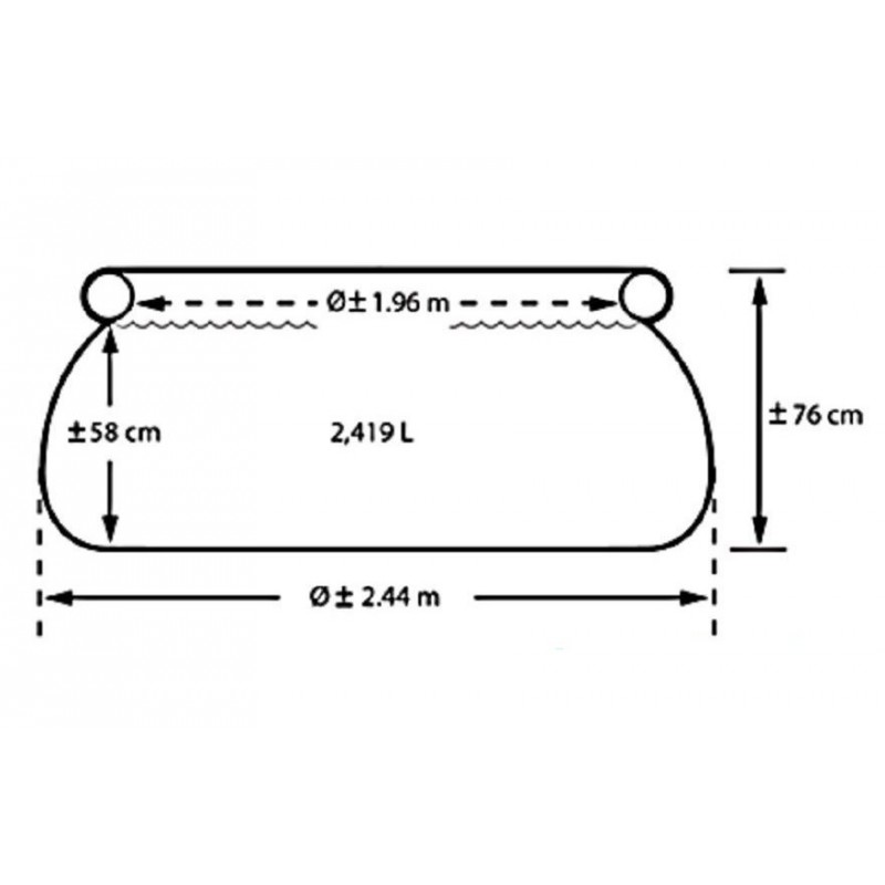 Тент для надувного круглого бассейна - 244 см (Intex 28020)