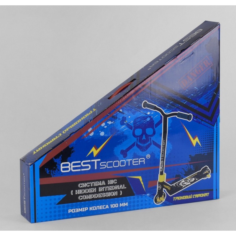 Самокат трюковий HIC-система, Пегі, алюмінієвий диск (Best Scooter 86380)