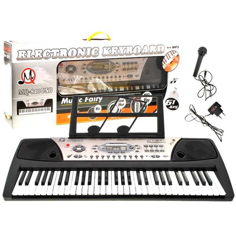 Дитячий електронний синтезатор з MP3 плеєром та USB (арт. MQ810USB)