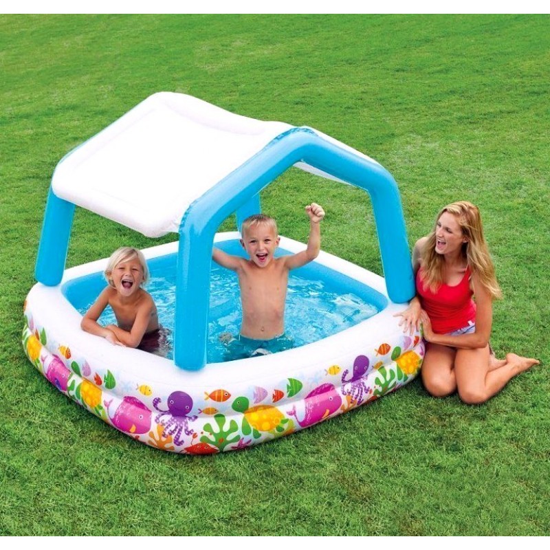 Надувний дитячий басейн зі знімним дахом (Intex 57470)