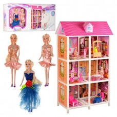 Триповерховий Будиночок для ляльок Барбі з набором (арт. 66886)