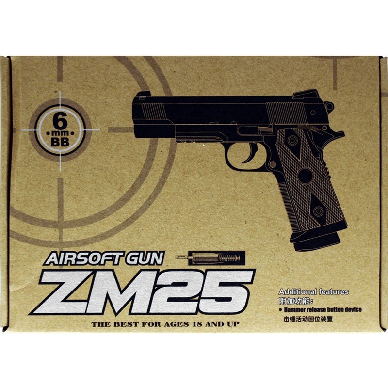 Іграшковий пістолет «Colt 1911 mini», метал/пластик (CYMA ZM25)
