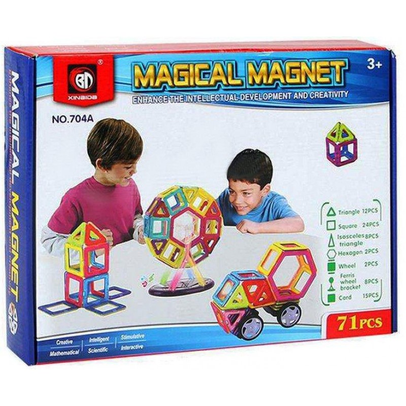 Магнітний 3D конструктор Magical Magnet, 71 дет. (арт. 704A)