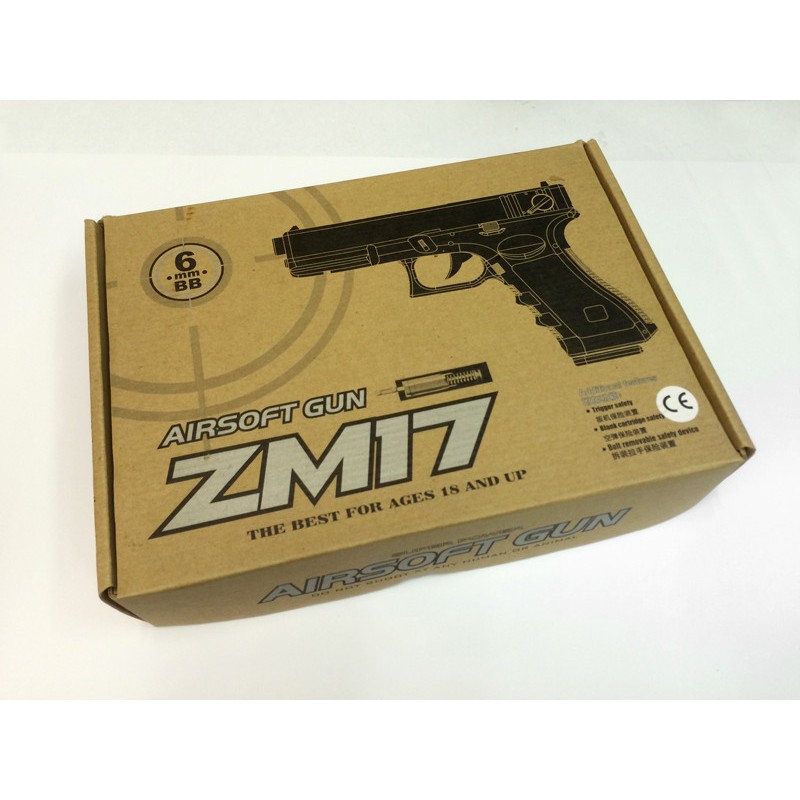 Игрушечный пистолет «Glock 17», металл/пластик (CYMA ZM17)