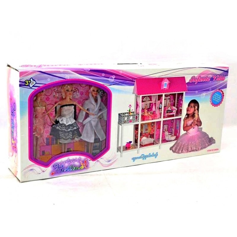Двухэтажный Домик для кукол Барби - Bettina с набором (арт. 66884)