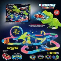 Трек Magic Tracks с Огнедышащим Динозавром и мостами - гибкий Dinosaur трек р/у (арт. DT169)