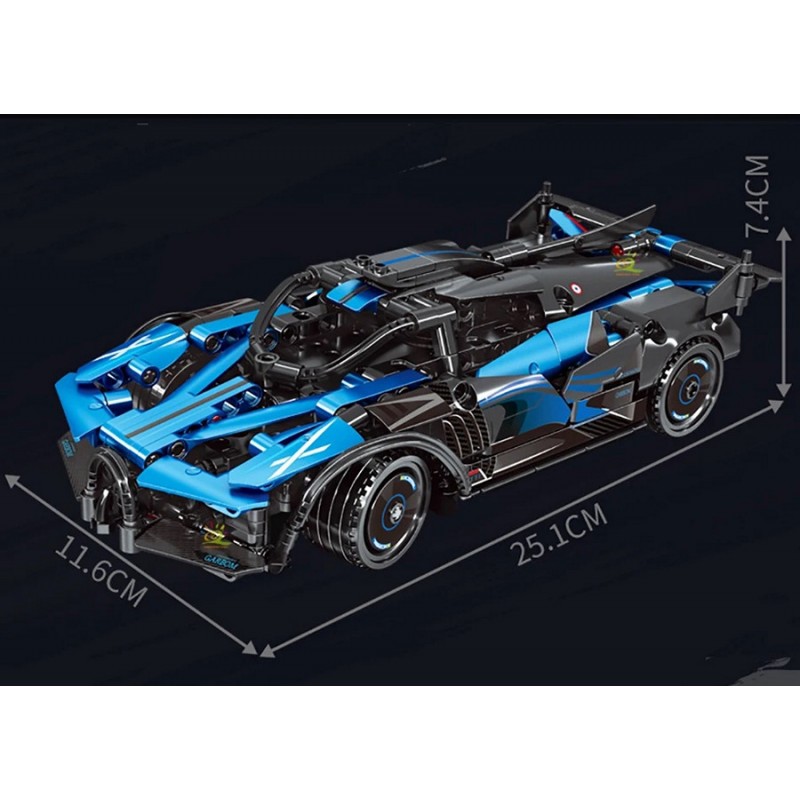 Конструктор-трансформер 2в1 - Спорткар Bugatti Veyron з інерційним механізмом (Leibao 8311)