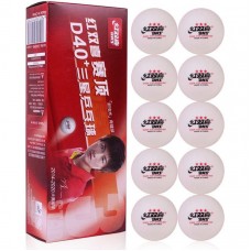 М'ячі - кульки для настільного тенісу 10 шт білий колір DHS ABS D40+ 3-Star 40+ мм