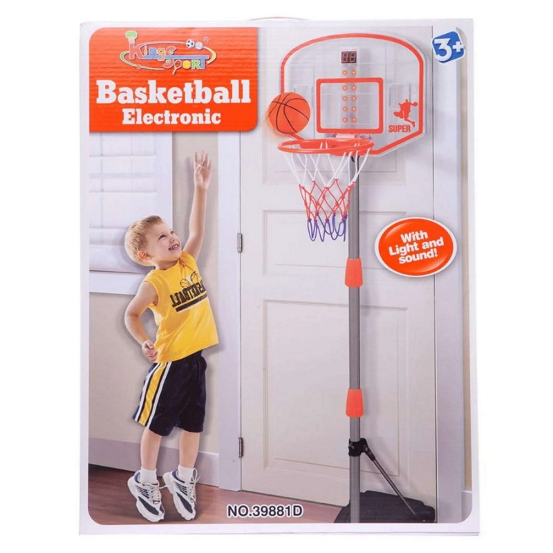 Баскетбольне кільце на стійці зі світловими та звуковими ефектами 97-170 см (арт. M3548)
