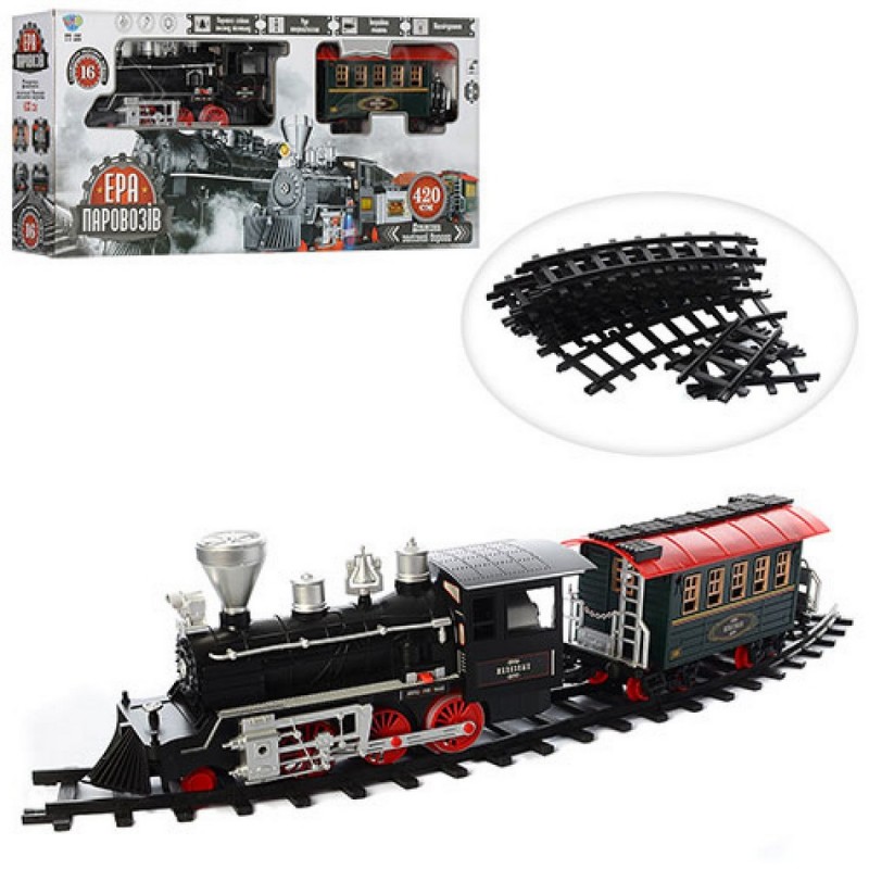 Железная дорога - Пассажирский поезд с дымом, светом и звуком (Limo Toy YY125)
