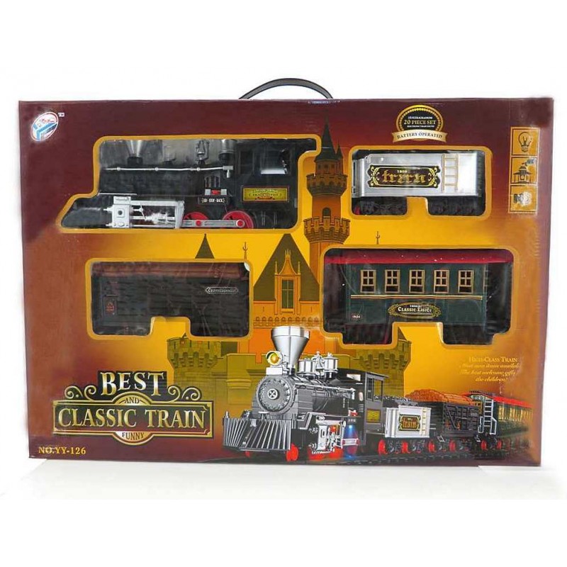Залізниця - Вантажопасажирський поїзд з димом, світлом і звуком (Limo Toy YY126)