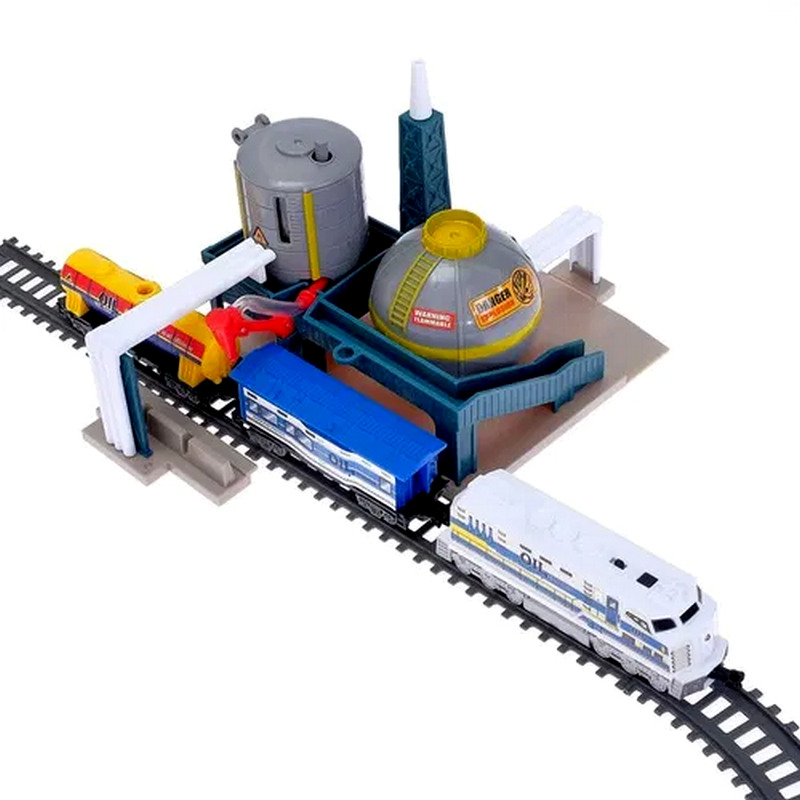 Дитяча залізниця з навантажувачем та нафтоналивною станцією Power Train (BSQ 21815)