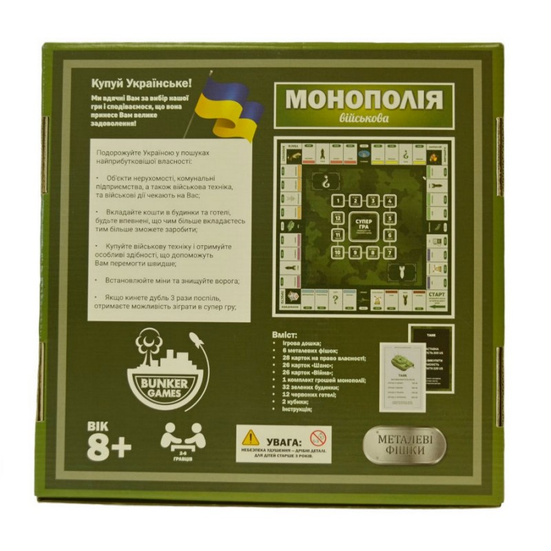 Настільна гра Монополія Військова - Українська версія (арт. 79610)