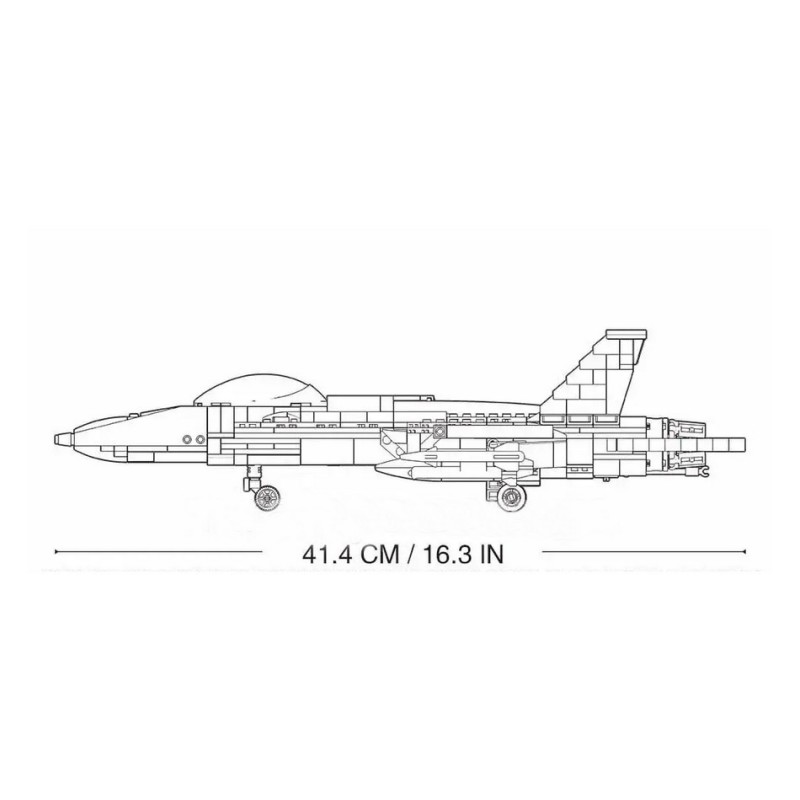 Конструктор Військовий Літак - Винищувач-бомбардувальник F-18 (Sluban M38-B0928)