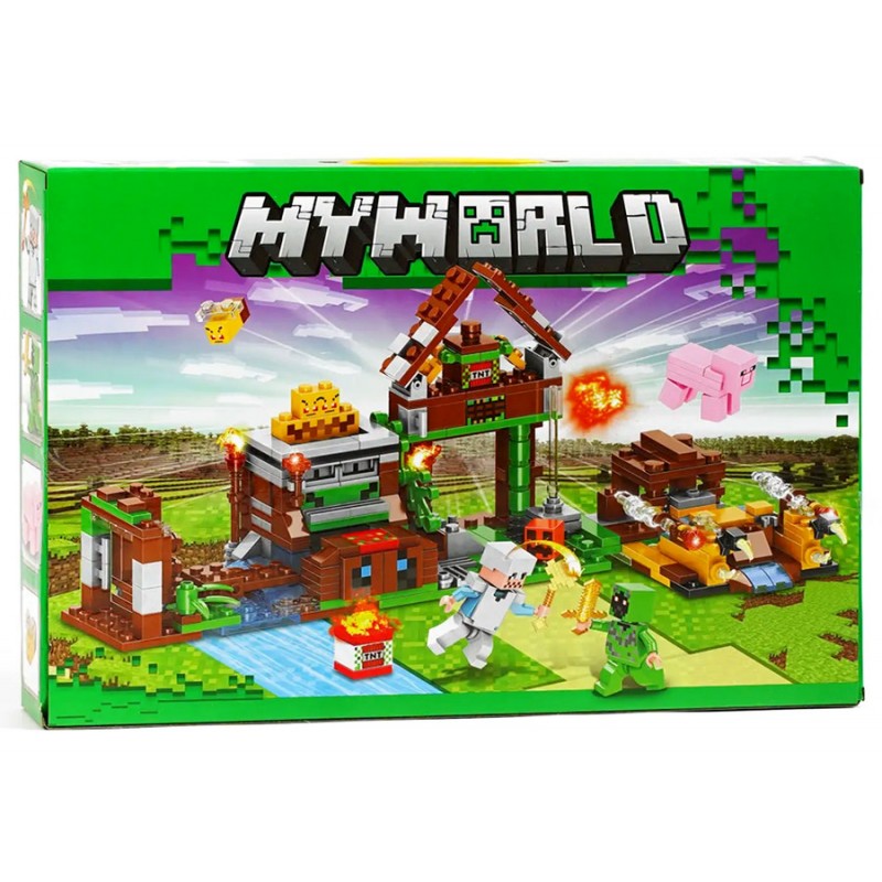 Конструктор My world - Minecraft - Атака Крипера на Фермерский Домик (арт. LB1132)