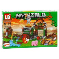 Конструктор My world - Minecraft - Атака Кріпера на Фермерський Будиночок (арт. LB1132)