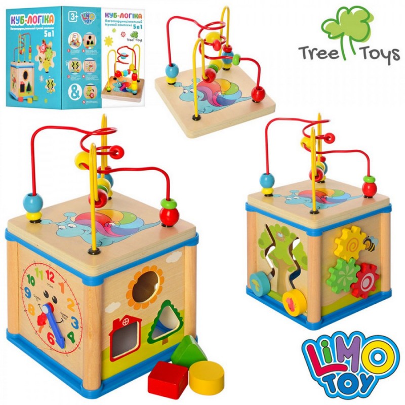 Розвиваюча гра для малюків Куб - Логіка 5 в 1 (Limo Toy MD2093)