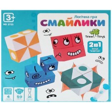 Логическая настольная игра Смайлики - Веселые кубики (арт. MD2733)