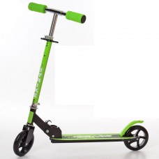 Самокат детский двухколесный складной - колеса 145мм, алюминий, зеленый