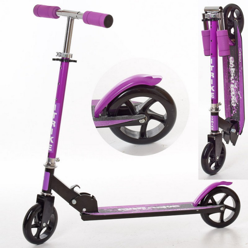 Самокат дитячий двоколісний складаний - колеса 145мм, алюміній, фіолетовий