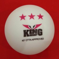 М'ячі - кульки для настільного тенісу 40+мм 3шт білий колір King Becket 3* 